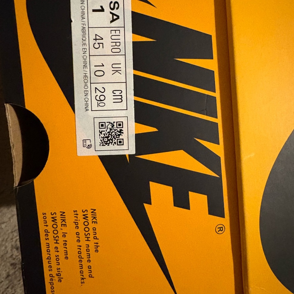 Nike Bold Orange and Black Box